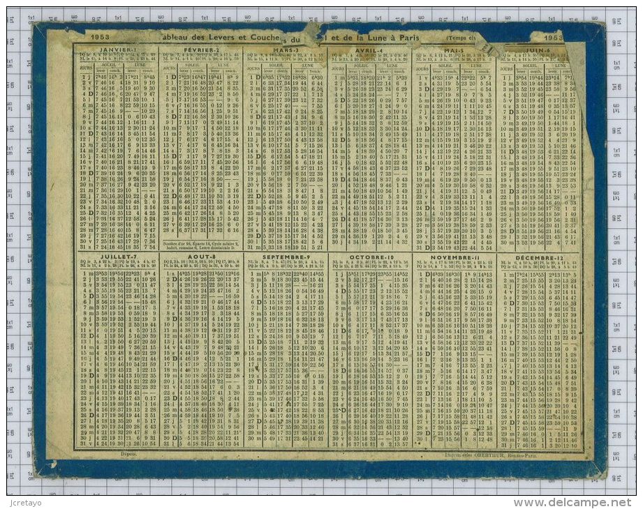 Almanach Des PTT De  1953 - Grand Format : 1941-60