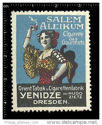 Old Original German Poster Stamp( Cinderella,reklamemarke) Salem Aleikum - Tobacco Cigarette Zigarette - Tabacco