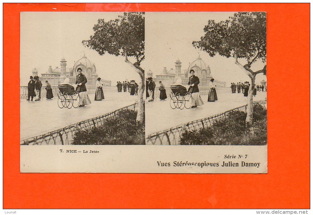 Vues Stéréoscopiques Julien Damoy - NICE  - La Jetée - Stereoscopische Kaarten