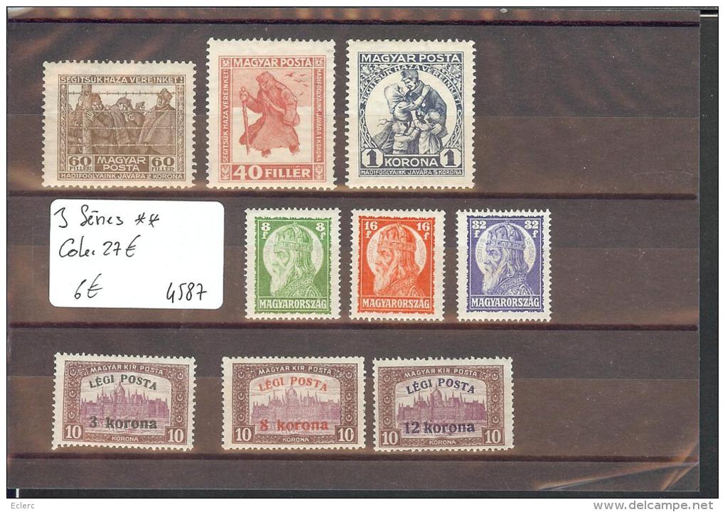 HONGRIE - 3 SERIES    ** ( SANS CHARNIERE  )     - COTE: 27  € - Unused Stamps