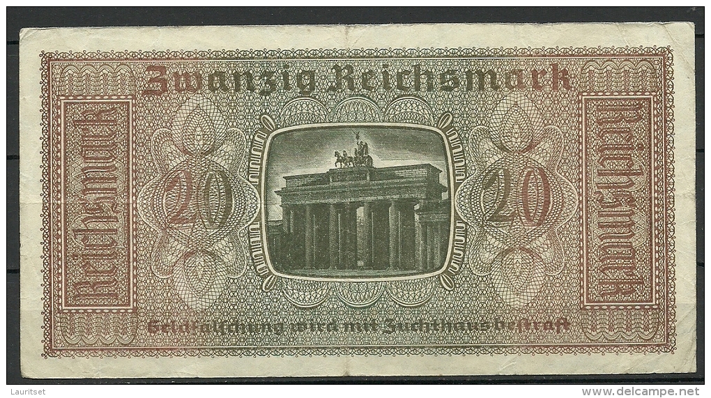 Deutschland Occupation Bank Note 20 Reichsmark Serie E - 2° Guerre Mondiale