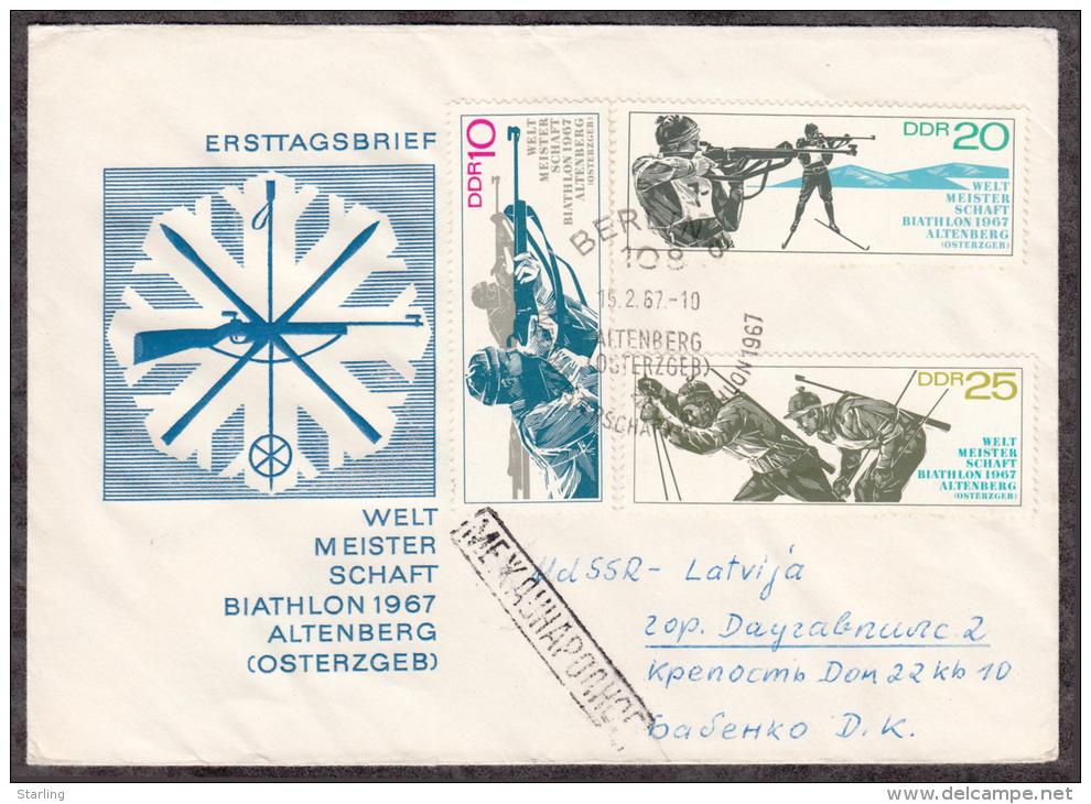 Germany DDR 1967 Sport Biathlon FDC - Covers & Documents