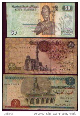 EGYPTE - Lot De 3 Billets - Egypte