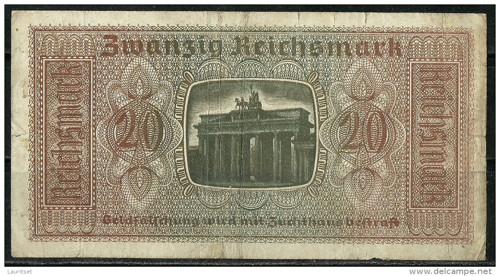 Deutschland Occupation Bank Note 20 Reichsmark Serie C - 2° Guerre Mondiale