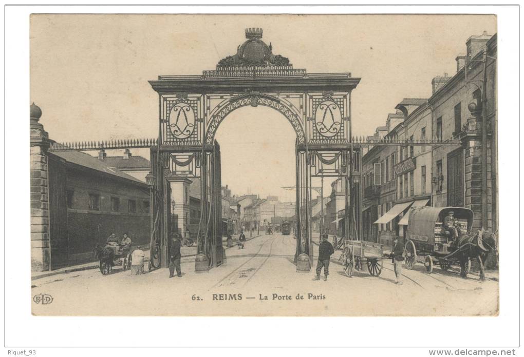 62 - REIMS - La Porte De Paris - Reims