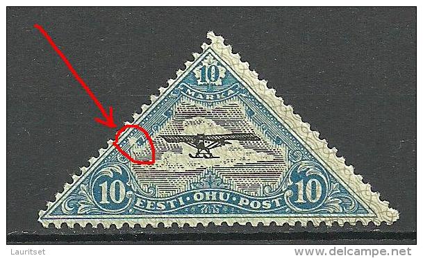 Estland Estonia 1925 Air Mail Michel 49 A (First Printing/ligatne) + PLATE ERROR E: 1 - Estland