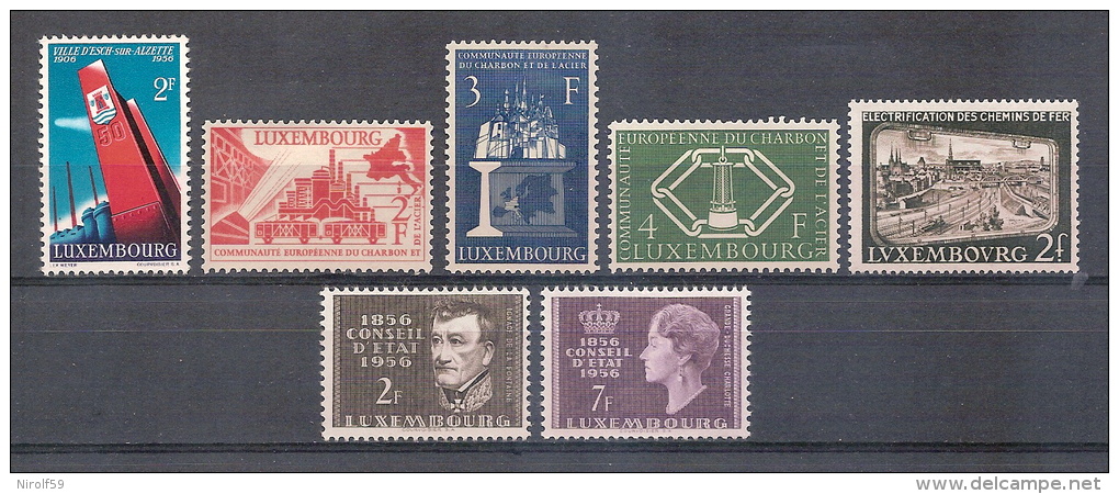 Luxembourg 1956 - Small Set - Unused Stamps