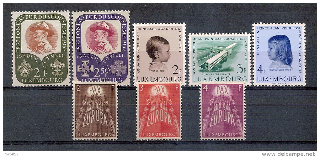 Luxembourg 1957 - Small Set - Unused Stamps