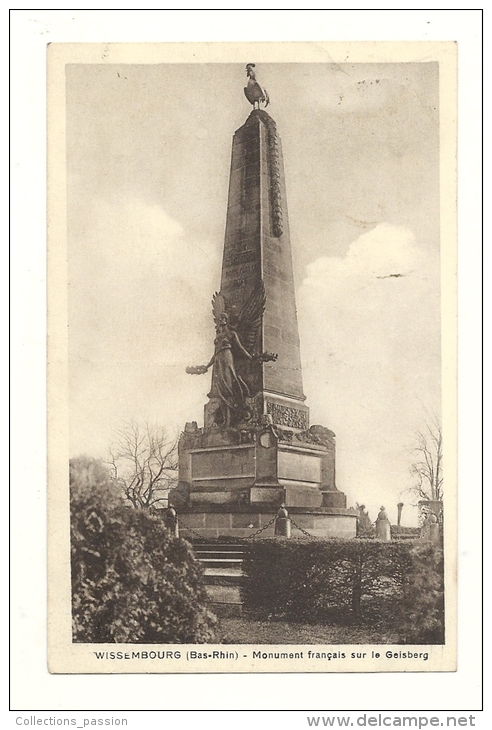 Cp, 67, Wissembourg, Monument Français Sur Le Geisberg, Voyagée - Wissembourg