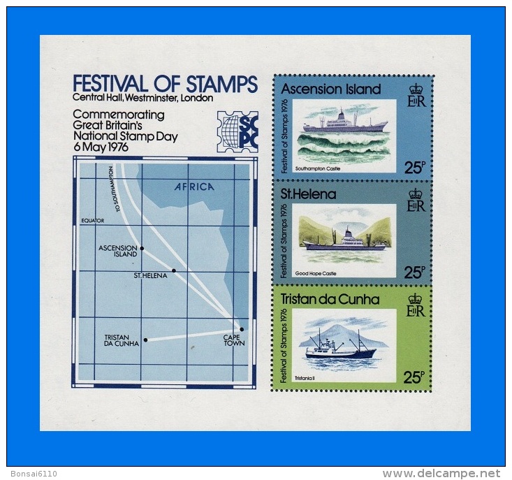 ASC 1976-0001, Festival Of Stamps - London, MNH MS - Ascensione