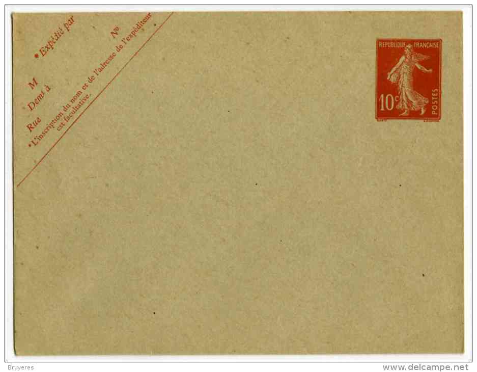 Entier Postal Sur Enveloppe De 1907 Avec Timbre 10 C. Rouge Et Date 925 Sinais SEC E13 - Format 123x96 Mm - Standard Covers & Stamped On Demand (before 1995)