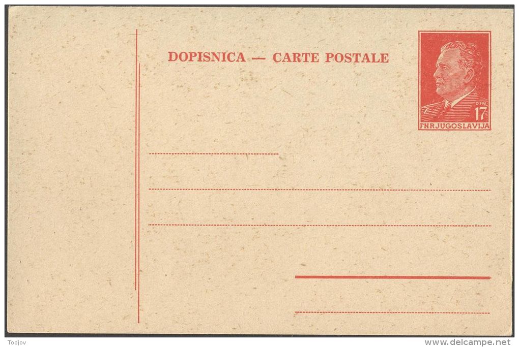 YUGOSLAVIA - JUGOSLAVIA - PS Mi. P137 - TITO  - 1952 - Postal Stationery