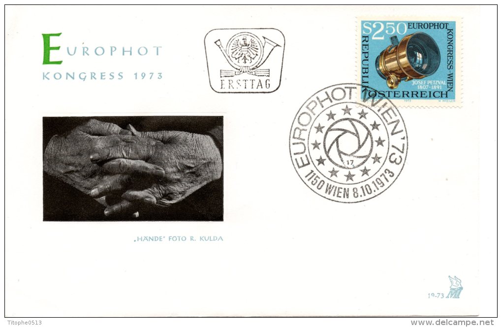 AUTRICHE. N°1257 Sur Enveloppe 1er Jour (FDC) De 1973. Europhot. - Photographie