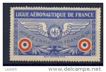 VIGNETTE NEUVE SANS GOMME # LIGUE AERONAUTIQUE DE FRANCE # - Aviation