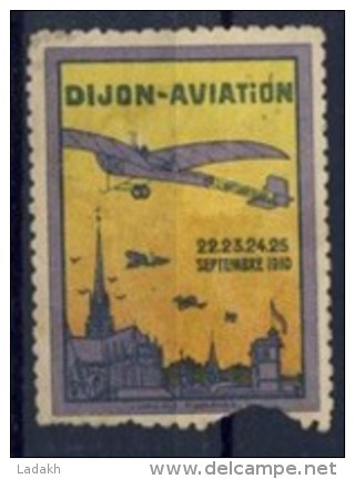 VIGNETTE SANS GOMME  # DIJON AVIATION # SEPTEMBRE 1910 - Luchtvaart