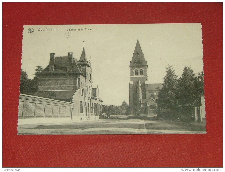 LEOPOLDSBURG - BOURG-LEOPOLD   -  De Kerk En De Post - L´ Eglise Et La Poste -  1922 - Leopoldsburg