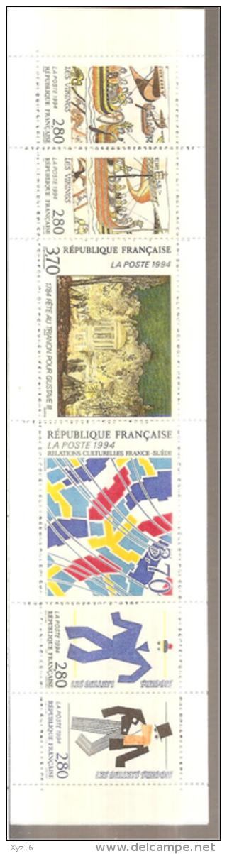 1994  Relations Culturelles FRANCE SUEDE - Commemoratives