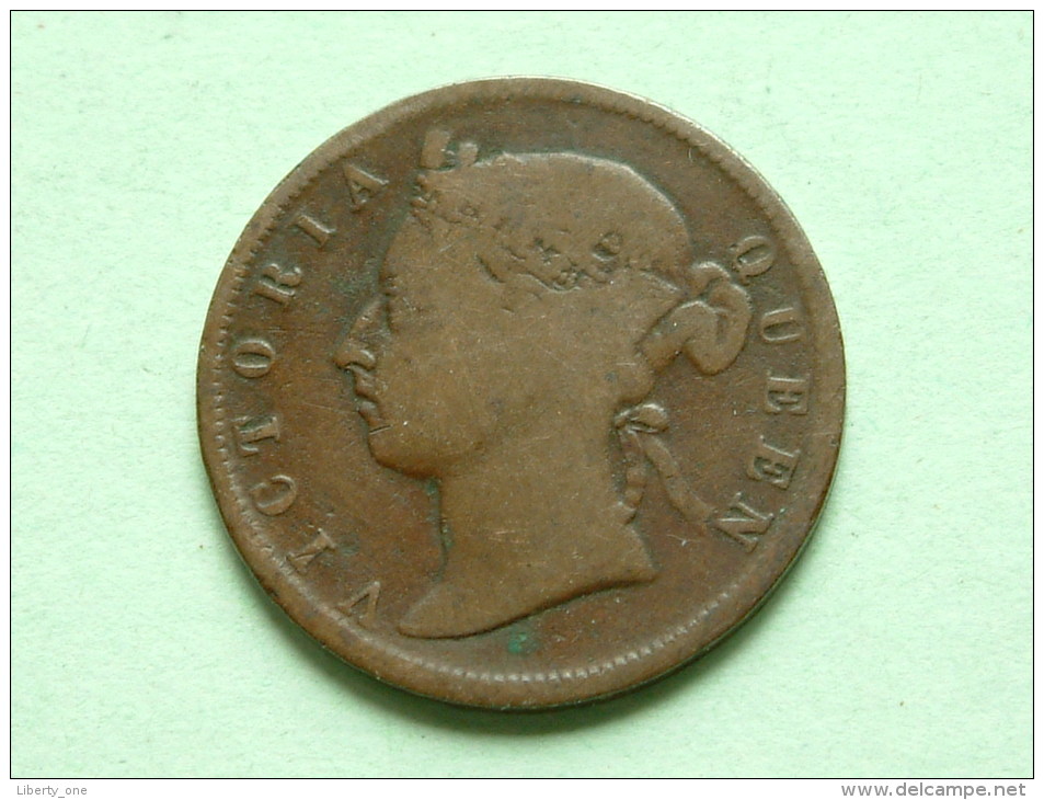 1884 - STRAITS SETTLEMENTS - 1/2 ( HALF ) CENT / KM 8a ( Uncleaned Coin / For Grade, Please See Photo ) !! - Colonies