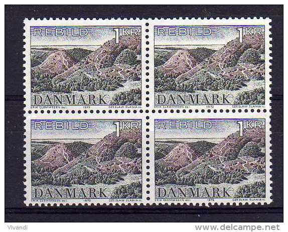 Denmark - 1972 - Nature Protection (Block Of 4) - MNH - Unused Stamps