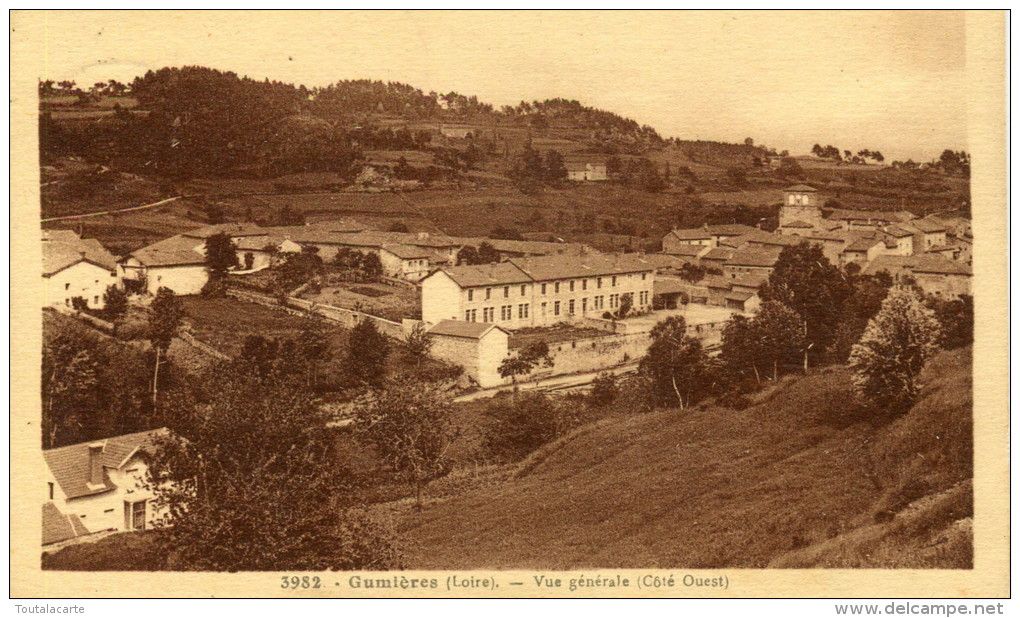 CPA 42 GUMIERES VUE GÉNÉRALE COTE OUEST 1937 - Saint Chamond