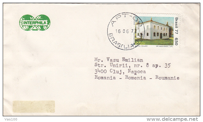 MANSION, STAMPS ON COVER, 1977, BRASIL - Covers & Documents