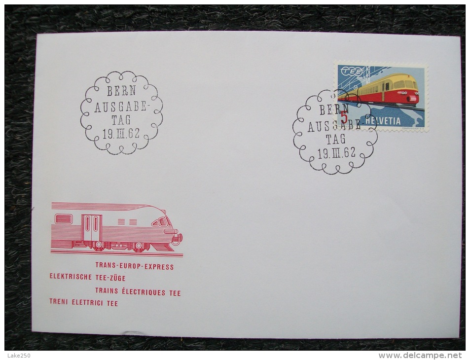 Busta TRANS EUROP EXPRESS TEE 1962 - Chemins De Fer