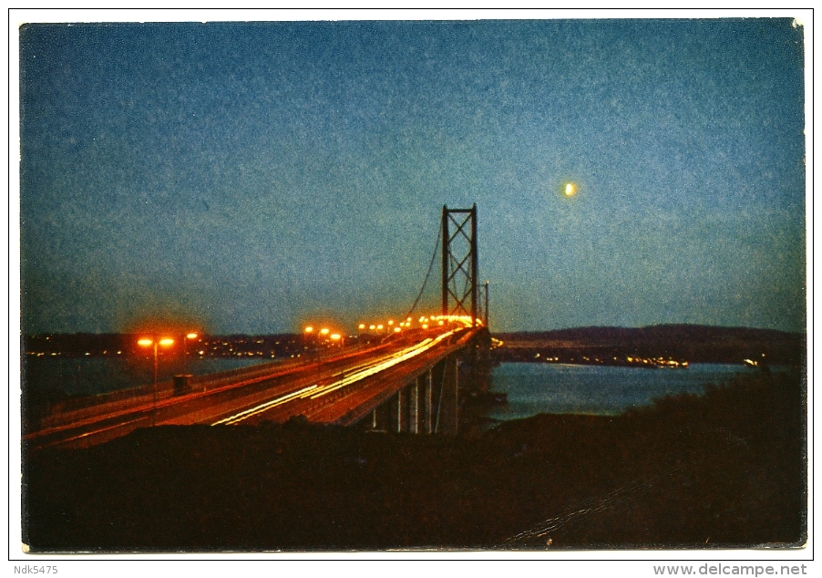 THE FORTH ROAD BRIDGE AT DUSK (10 X 15cms Approx.) - Fife