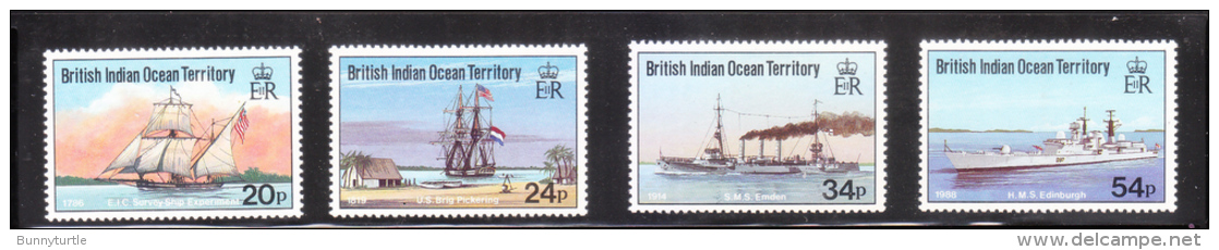 British Indian Ocean Territory BIOT 1991 Visiting Ships MNH - Territorio Britannico Dell'Oceano Indiano