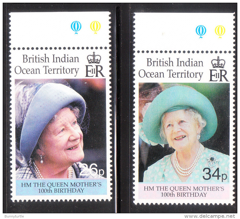 British Indian Ocean Territory BIOT 2000 Queen Mother MNH - Territoire Britannique De L'Océan Indien