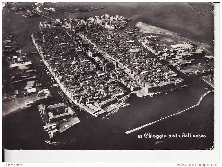 Venezia - Chioggia Vista Dall'aereo  - Formato Grande -  Viaggiata 1962 - Chioggia