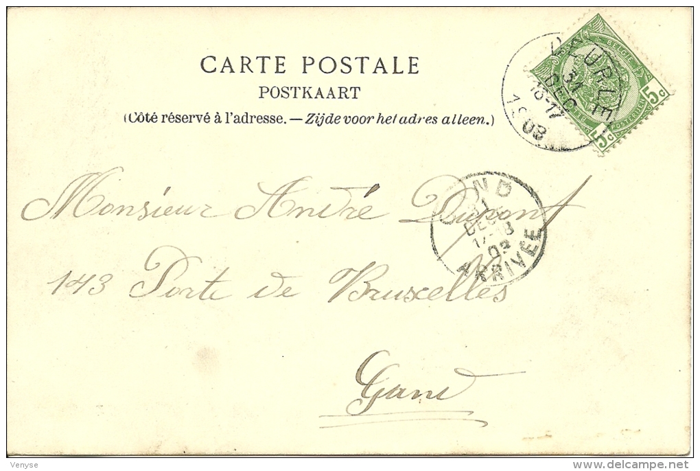 Rare CPA : Kasteel Van Deurle ¤  Château De Deurle  1903 - Sint-Martens-Latem