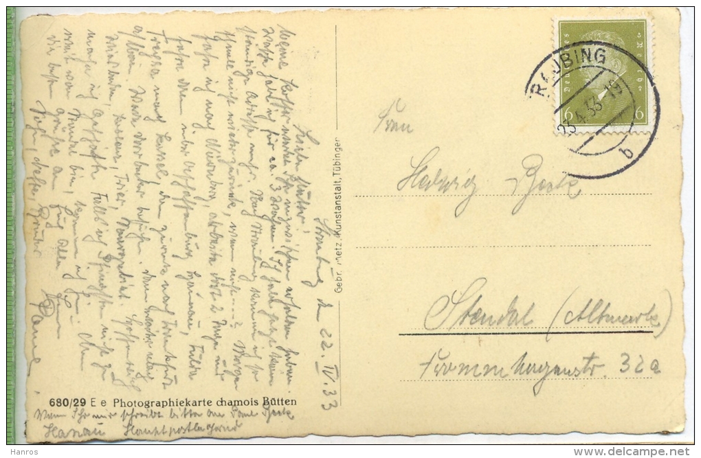 Straubing; Spitaltor Um 1930/1940 Verlag:  Gebr. Metz, Tübingen Postkarte Mit Frankatur, Mit Stempel, STRAUBING,  23.4.3 - Straubing