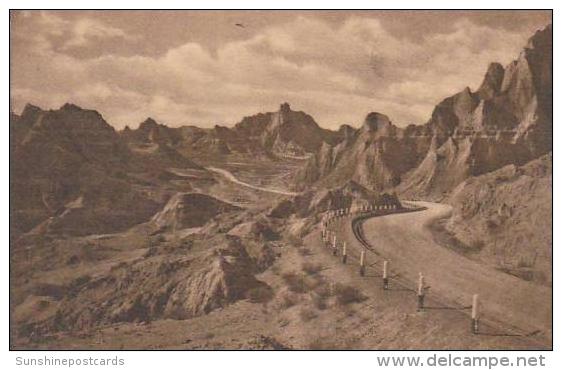 South Dakota  Wall View Of Cedar Pass Badlands National Monument Albertype - Other & Unclassified