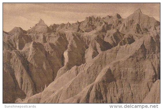 South Dakota Wall Southeast View Of The Pinnacles Badlands National Monument Albertype - Other & Unclassified