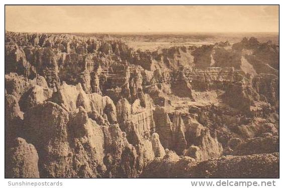 South Dakota Wall View Of Badlands Badlands National Monument Albertype - Other & Unclassified