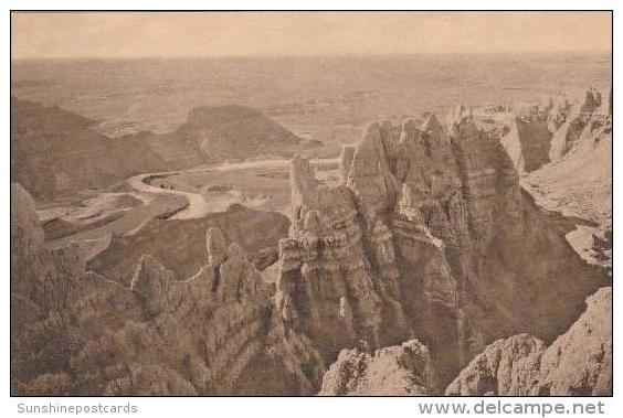 South Dakota Wall Badlands From Sheep Mountain Badlands National Monument Albertype - Other & Unclassified