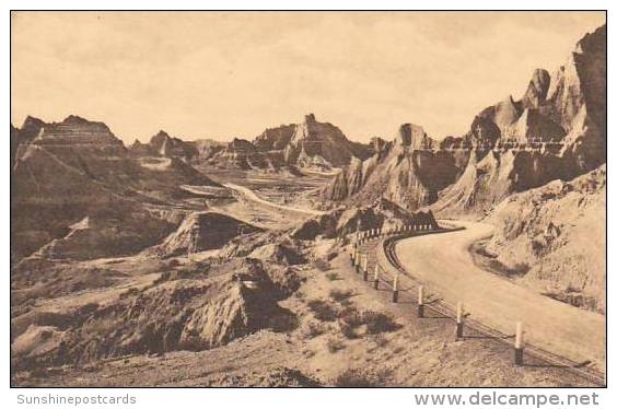 South Dakota Wall View Of Cedar Pass Badlands National Monument Albertype - Other & Unclassified