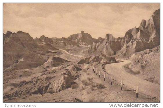 South Dakota Wall View Of Cedar Pass Badlands National Monument Albertype - Other & Unclassified