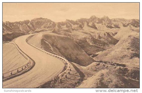 South Dakota Wall Dillon Pass Badlands National Monument Albertype - Other & Unclassified