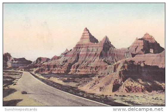 South Dakota Wall Leaving Cedar Pass Badlands National Monument Albertype - Other & Unclassified