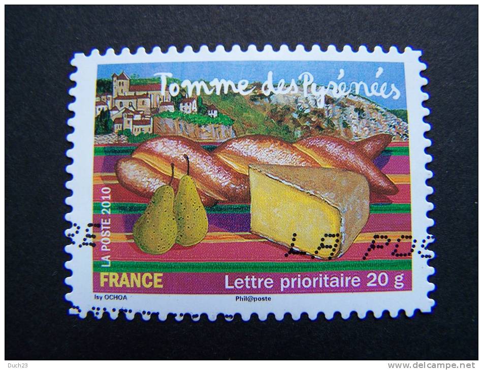 OBLITERE FRANCE ANNEE 2010 N° 445 TOMME DES PYRENEES SERIE SAVEURS DE NOS REGIONS AUTOCOLLANT ADHESIF - Oblitérés