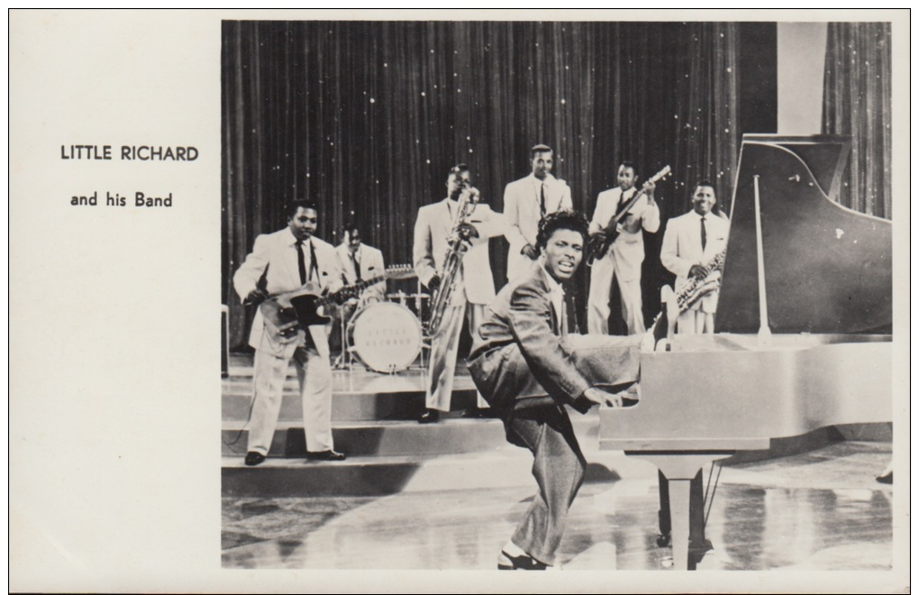 LITTLE RICHARD AND HIS BAND / VINTAGE BLACK & WHITE POSTCARD - GLOSSY / 252 - Photo Véritable - Entertainers