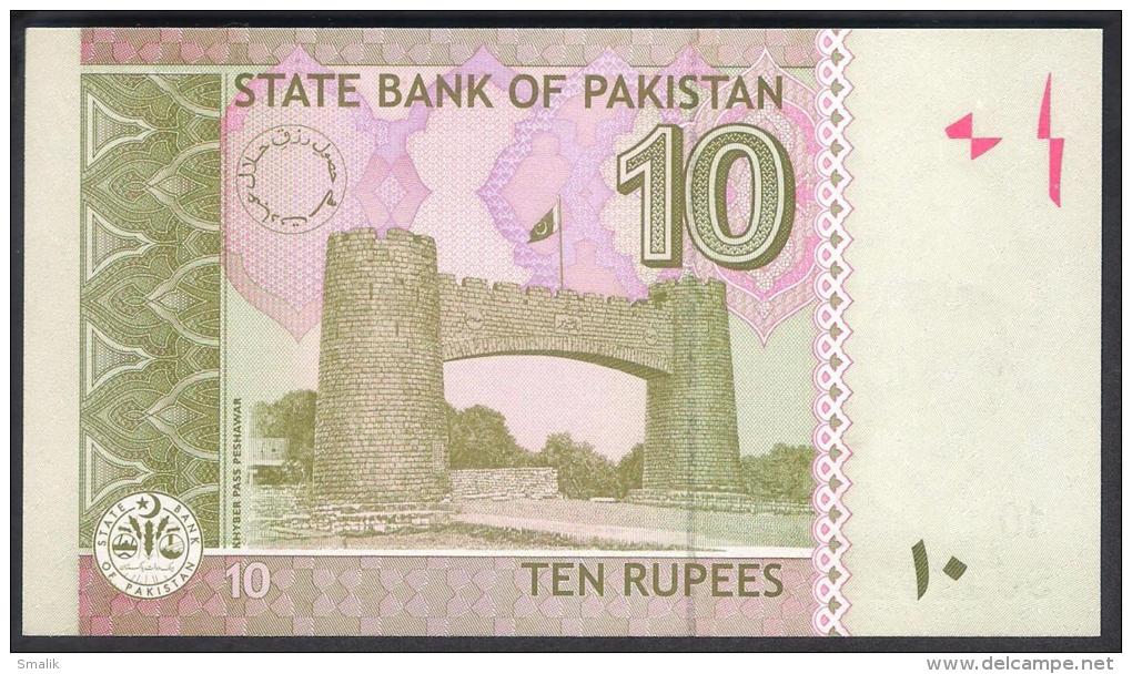 PAKISTAN BANKNOTES 2011 Shahid Kardar 10 Rupees SJ 4262402 UNC - Pakistan