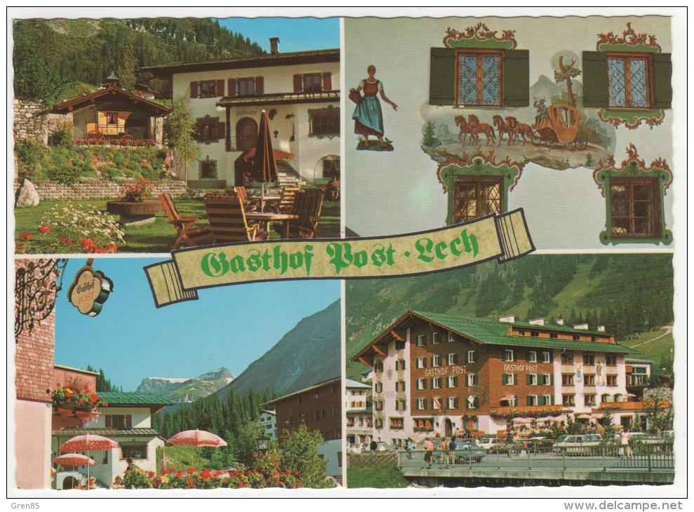 CPSM MULTIVUES GASTHOF POST - LECH AM ARLBERG, FAMILIE MOOSBRUGGER, VORARLBERG, AUTRICHE - Lech