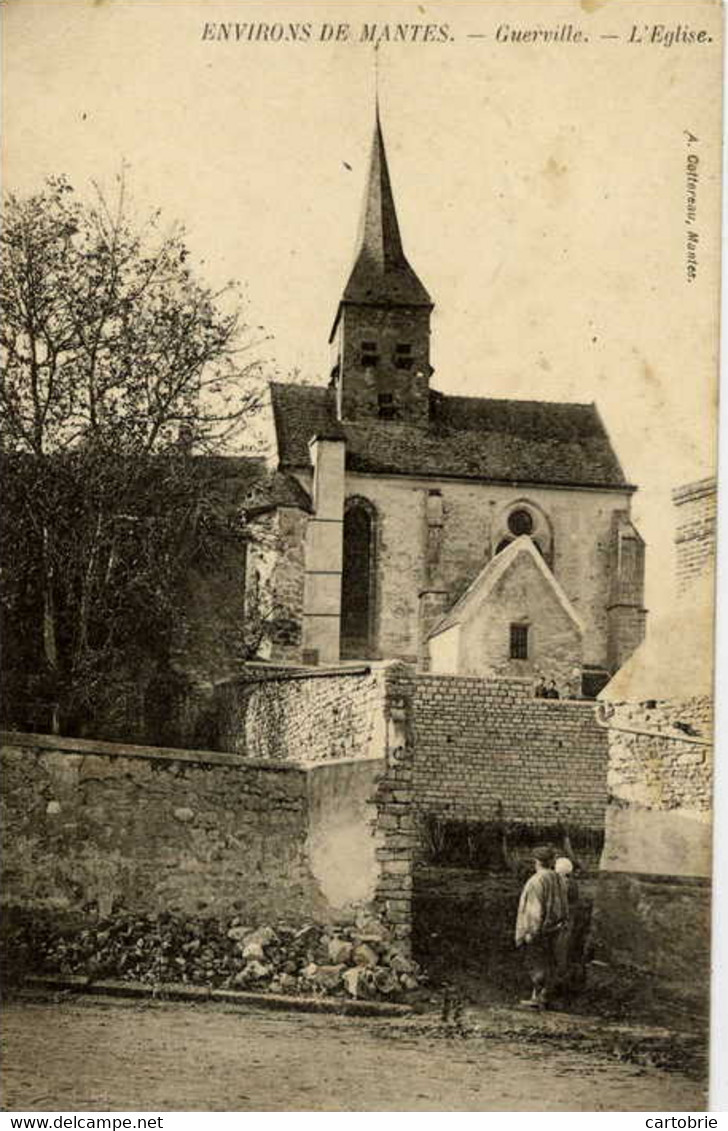 Dépt 78 - GUERVILLE - L'Église - Animée - Guerville