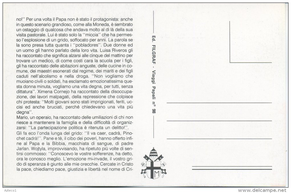 VATICANO - VIAGGIO DI PAPA GIOVANNI PAOLO II IN ARGENTINA - CILE - URUGUAY - 1987 - Vaticano