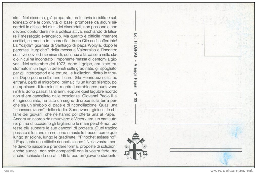 VATICANO - VIAGGIO DI PAPA GIOVANNI PAOLO II IN ARGENTINA - CILE - URUGUAY - 1987 - Vaticano