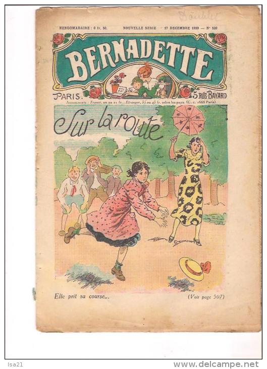 BERNADETTE: Revue Pour Les Jeunes Filles 17 Decembre 1939  " Sur La Route" N° 520 - Bernadette