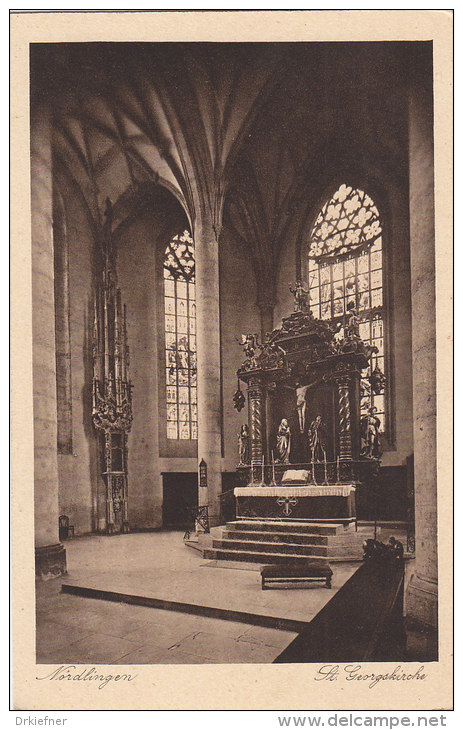 Nördlingen, St. Georgskirche, Seitenaltar, Um 1918 - Nördlingen