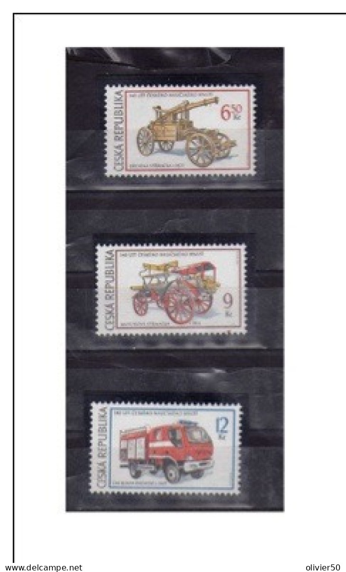 Tchéquie - "Véhicules D'Incendie" Neufs** - Unused Stamps